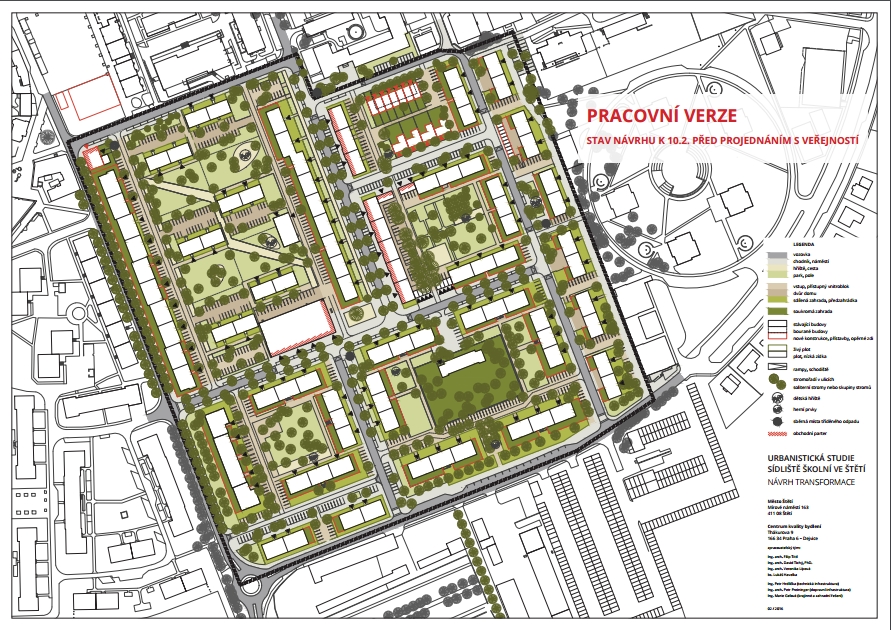 Štětí – Urbanistická studie lokality Školní