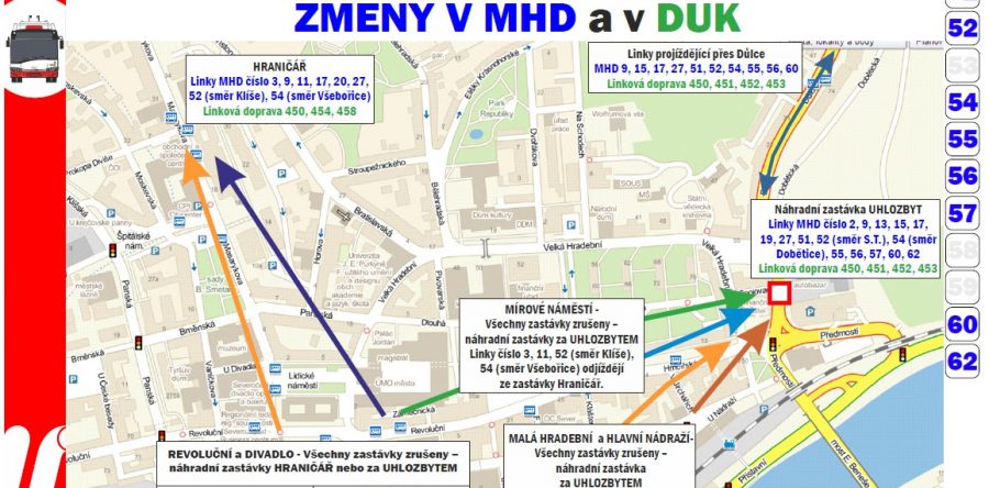 Změny v Ústí nad Labem během Mattoni 1/2 maratonu 16.9.2017