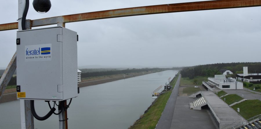 Cílovou věž v Labe aréně v Račicích ozdobila pohyblivá panoramatická kamera